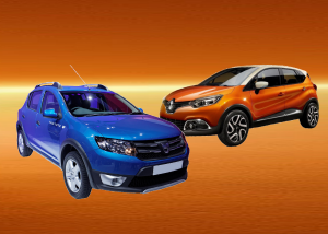 Dacia-Sandero-Stepway-blu-e-Renault-Captur-arancione